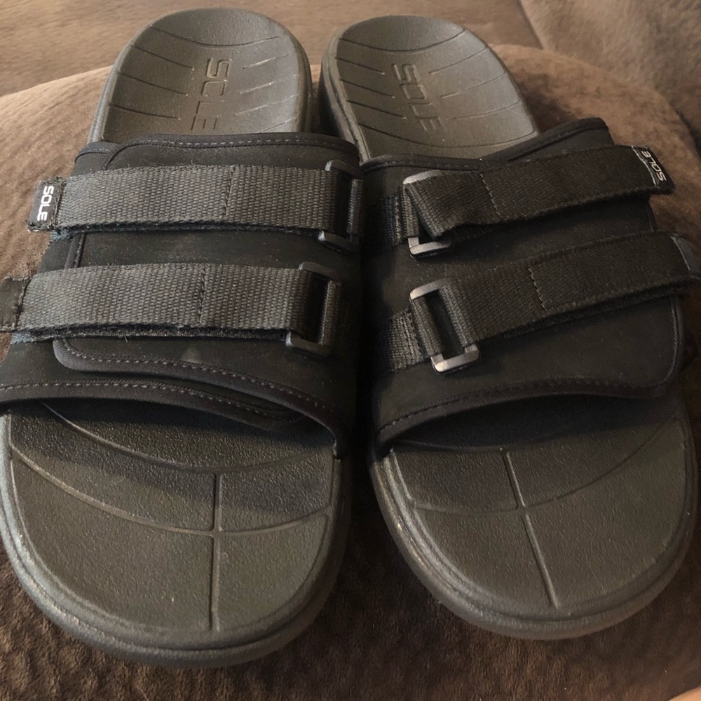 Sole Men’s  Black Mendocino Slides size 10